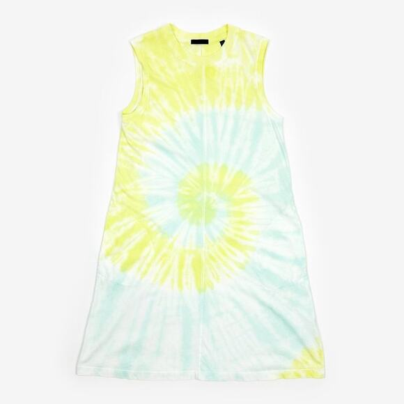 ATM Tie Dye Mini Dress Size S Sleeveless Cotton Summer Easy Fit Pockets - Picture 7 of 14
